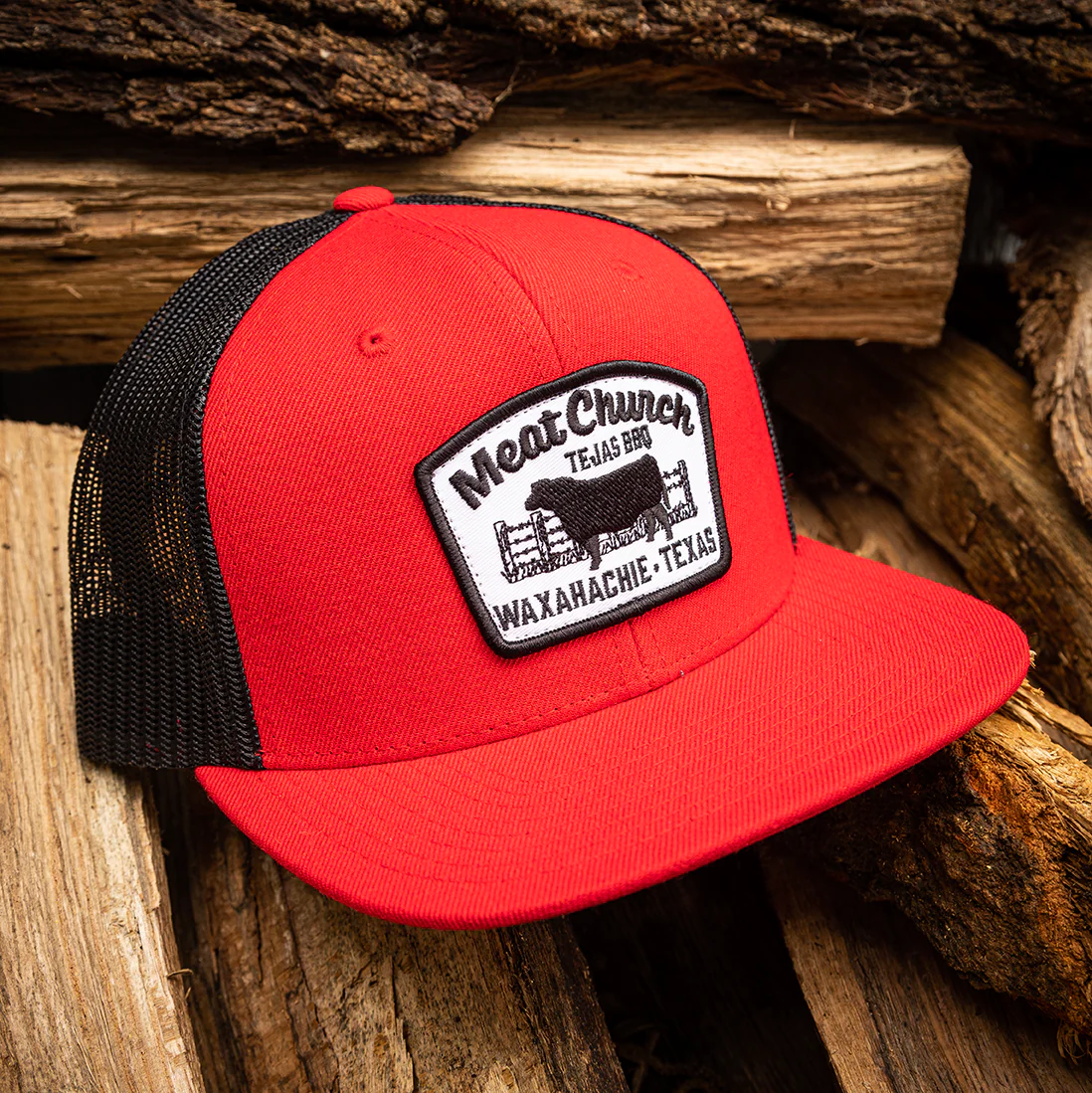 Tejas BBQ Patch Hat - Red/Black - Image 2